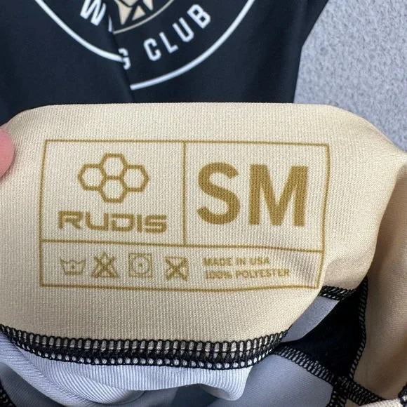 Rudis Mens Olympic Wrestling Club Singlet Small Black Gold Stretch Logo Bodywear